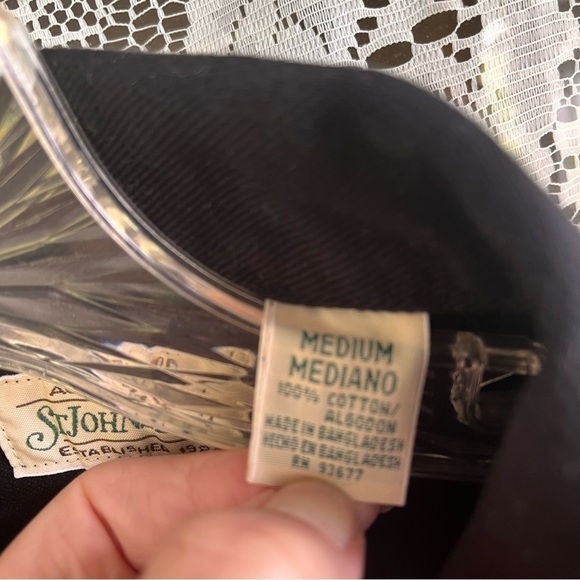 Hand Painted Evil Eye Black Denim Jean Jacket St John’s Bay Size Women’s Med … - Picture 6 of 8